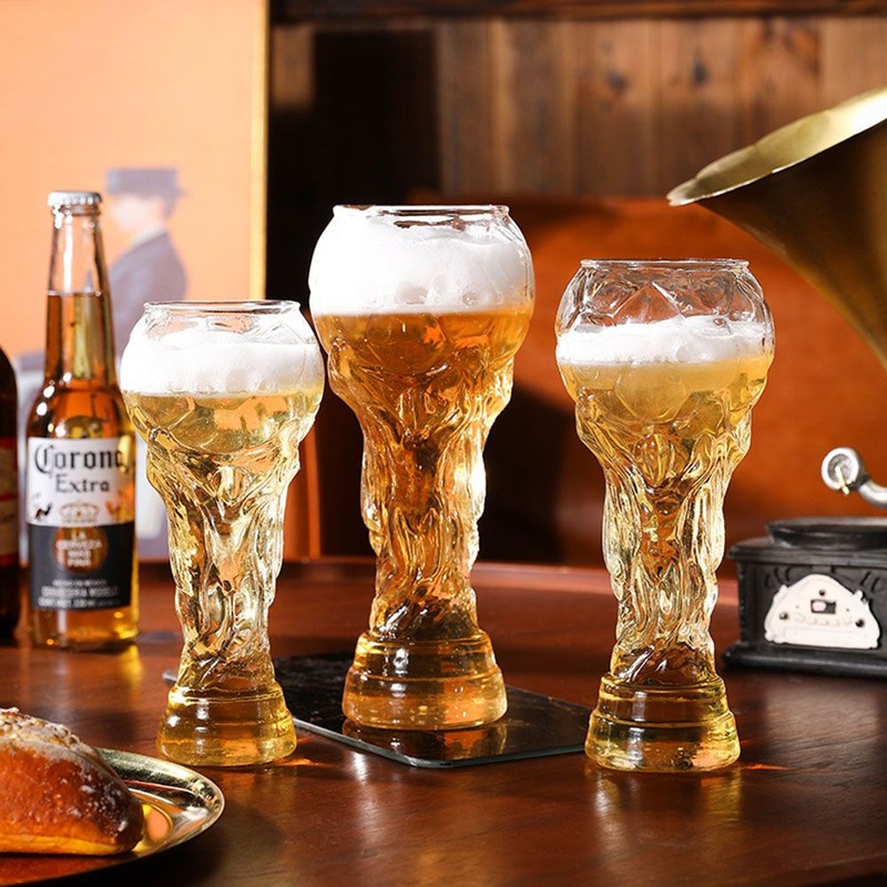 2026 Football-World-Cups Creative Design Trophy Beer Glass Bar Large Capacity Glass Football Cup Glass Gift – 2026 Football-World-Cups and Football Shape price