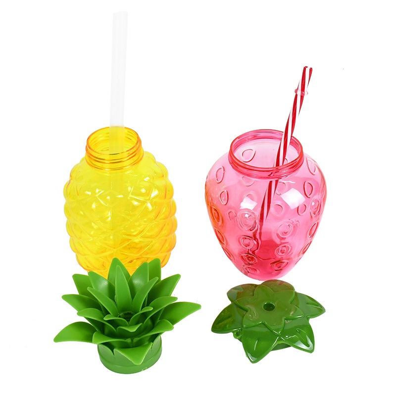 Tumblers Yard Plastic Cold Drink Pineapple Party Cups with Straw – Pineapple Shape Cup and Pineapple Shape Cups price