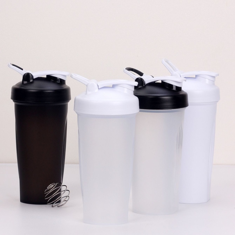 Wholesale BPA Plastic Gym Sports Water Bottle 800ml Shaker Water Bottle with Whisk High Quality Protein Powder Milkshake Cup – Gym Shaker Bottle and Shaker Water Bottle price