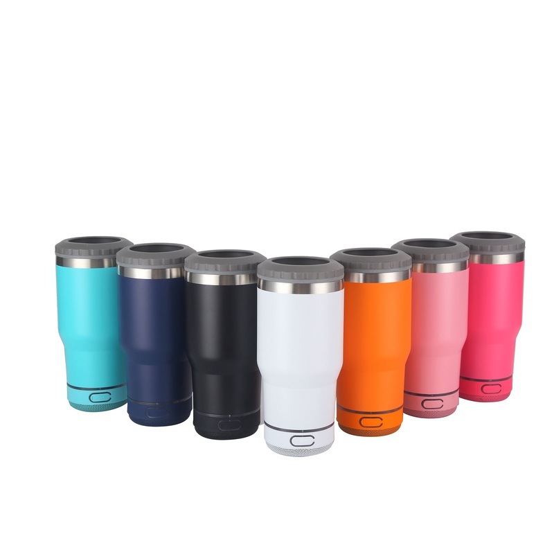 AI-MICH Stainless Steel Vacuum Insulated Beer Can Cooler Cup with Bluetooth Speaker Music Tumbler Car Cup – Car Cup and Music Tumbler price