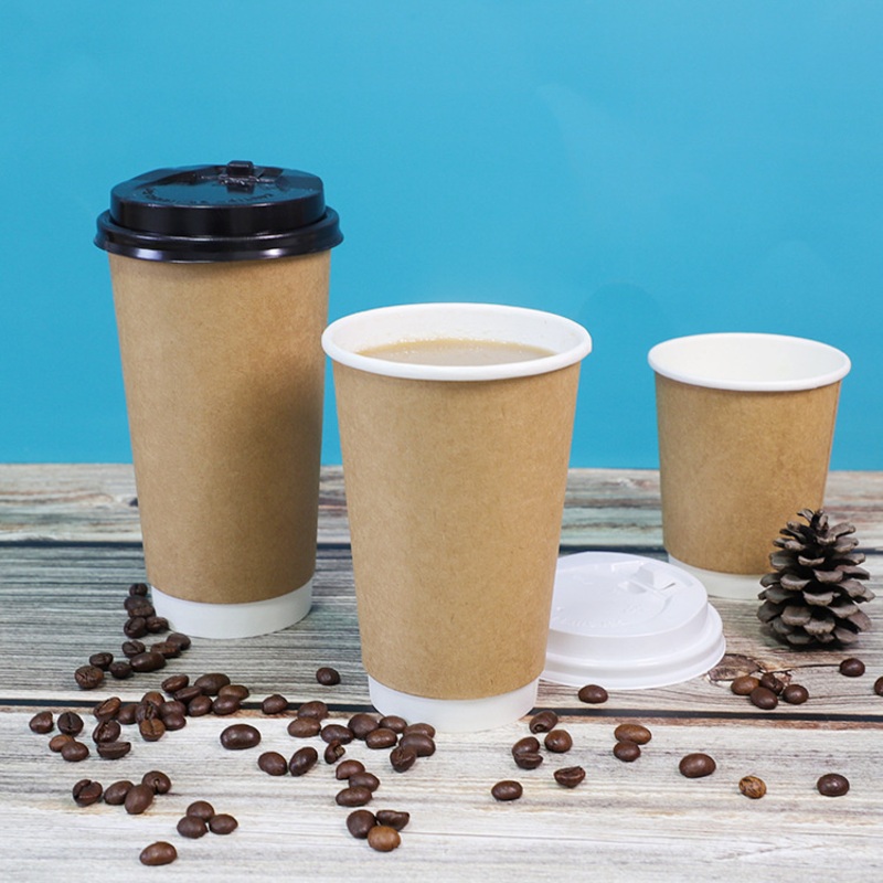 Disposable Double-Layer Paper Cup Thickened Anti-Scald Kraft Paper Cup for Coffee Drinking – Paper Cup and Disposable Paper Cup price