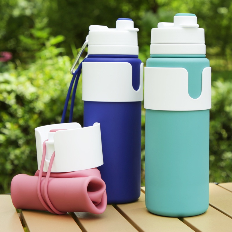 Factory Custom Logo BPA Free Travel Soft Water Bottle Silicone Foldable Colorful Drinking for Adult Water Bottle – Collapsible Water Bottle and Collapsible Water Bottles price