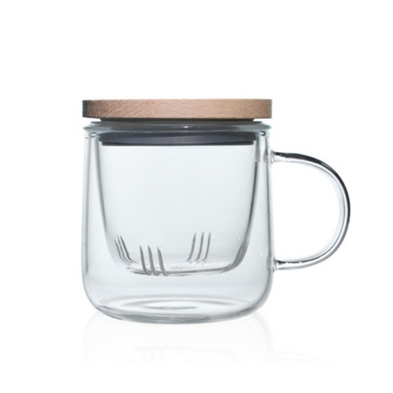 High Quality Glass Tea Cup Set with Glass Infuser and Wooden Lid – Glass Tea Cup with Infuser and Fairy Tea Set price