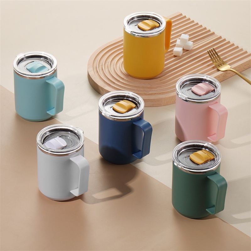 Portable Outdoor Milk Handy Cup Double Deck Stainless Steel PP Office Coffee Cup Mug for Office Gifts – Coffee Mug and Mug price
