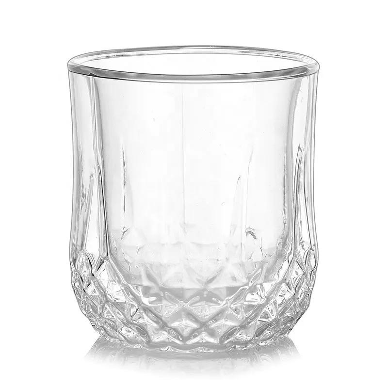 Promotional High Borosilicate Glassware Luxury Whiskey Wine Cup Double Wall Glass Cup – Beer Cold Drink Mug and Beer Glass Cup price