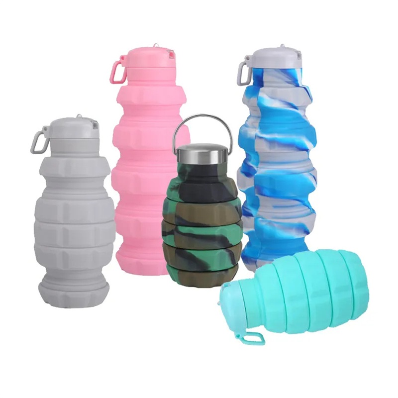 Reusable Portable Sports Water Bottle Silicone Drinking Water Bottles for Traveling – Water Bottle and Silicone Water Bottle price