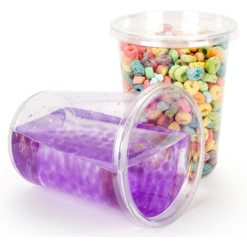 32oz Pet Deli Container Dessert Cups with Flat Lids Plastic Clear for Cupcake, Fruit, Mousse, Pudding – Pet Deli Container and Pet Salad Container price