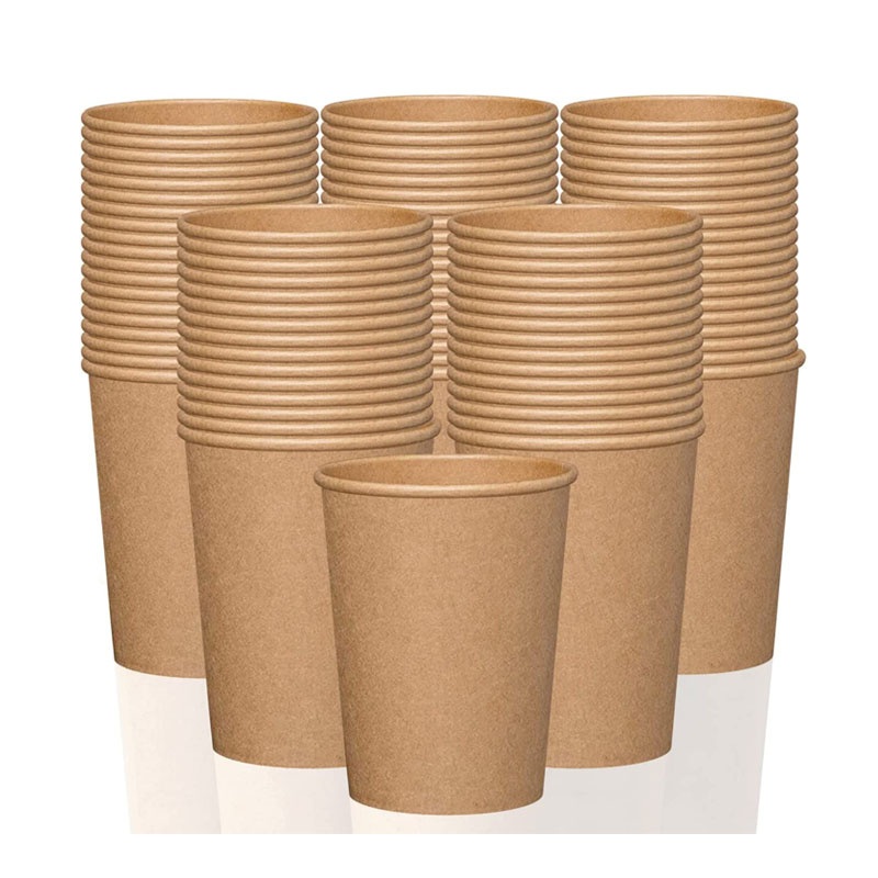 Brown Paper Coffee Cups with Lids 12oz Disposable Takeaway Coffee Cups Triple Walled Ripple Cups – Fries Chip Cup and 12oz Paper Cup price