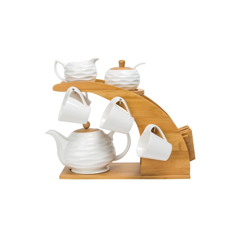 Custom Logo Plain White Porcelain Cappuccino Ceramic Espresso Coffee Cup with Saucer and Bamboo Shelf Rack – Ceramic Coffee Cup and Ceramic Cup price
