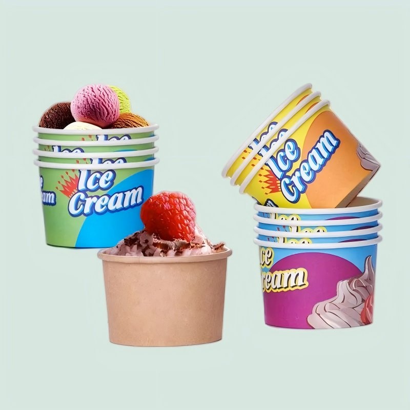 Custom Printed Disposable Takeaway Dessert Yogurt Ice Cream Paper Cup – Ice Cream Cup and Paper Cup price