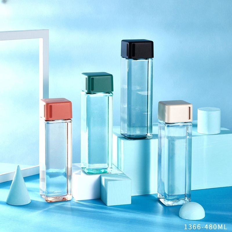 Customizable 16//18.3/20/ Oz Square Transparent Plastic Water Bottle – with Hand Bottle and Water Bottles price