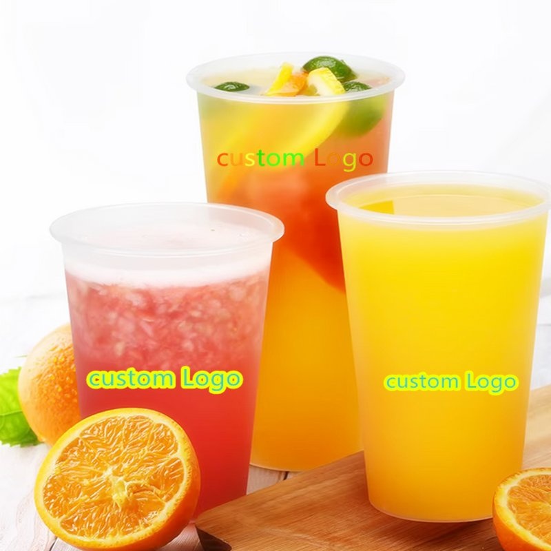 Frosted Texture PP Plastic Cup High-End Milk Tea Store Customized – PP Cup and Plastic Cup price