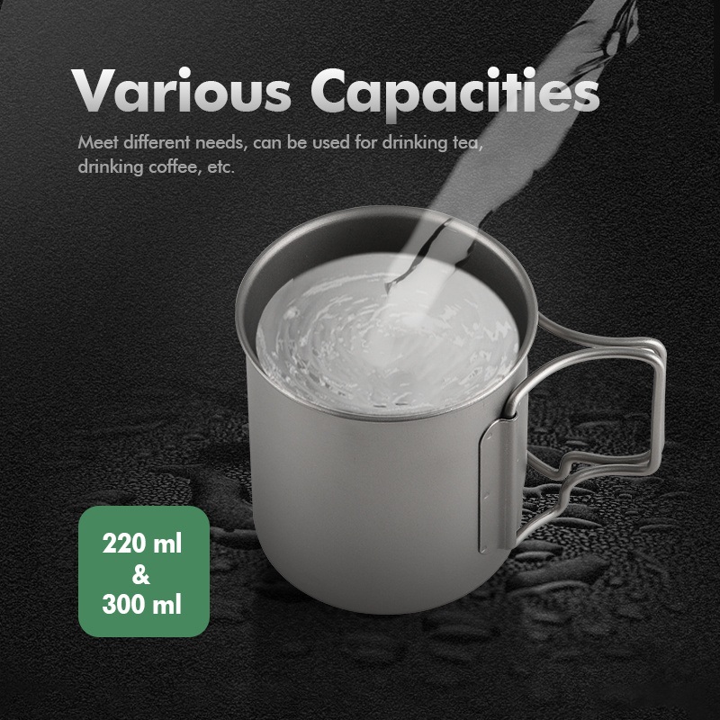 Portable Titanium Hiking Travel Mountain Climb Tactical Training Outdoor Camping Water Cup Coffee Tea Mug – Titanium Cup and Ti Cup price