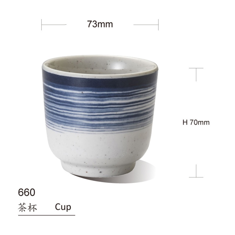Ready Stock Japanese Style Melamine Blue Tine Heavy-Duty Plastic Tableware Tea Cup – Plastic Cup and Melamine Cup price