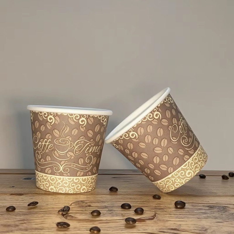 Takeaway Single Wall Disposable Paper Cup Custom Printed Small Coffee Paper Cup – 2.5oz Paper Cup and Coffee Mugs with Plastic Lids price
