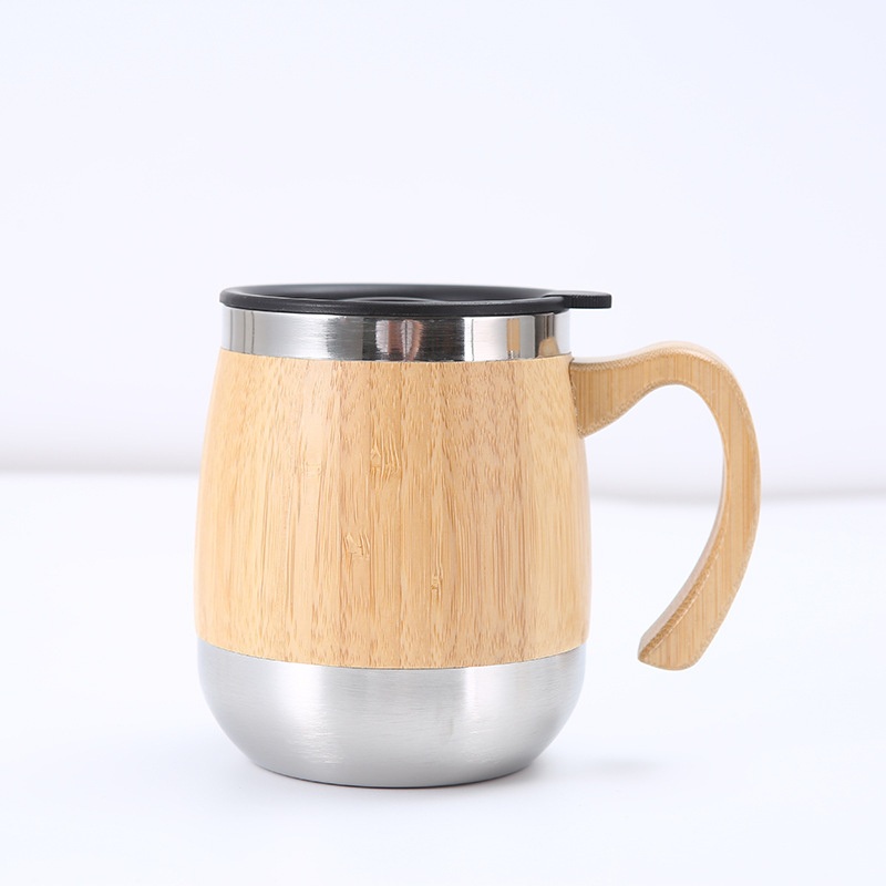 450ml Hot Sale Bamboo Stainless Steel Portable Coffee Mug Travel Car Cup Tumbler – Coffee Mug and Stainless Steel Coffee Mug price