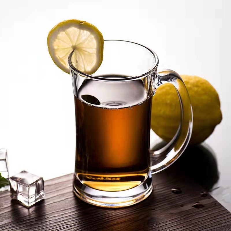 Customized Logo Cheap Beer Promotional Glass Cup Transparent 399ml Wholesale Glass Beer Mug – Glass Cup and Beer Cups price