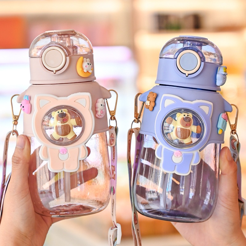 Kawaii Bear Straw Leak-Proof BPA Free Cute Insulated Water Bottle – Water Bottle and Sports Water Bottle price
