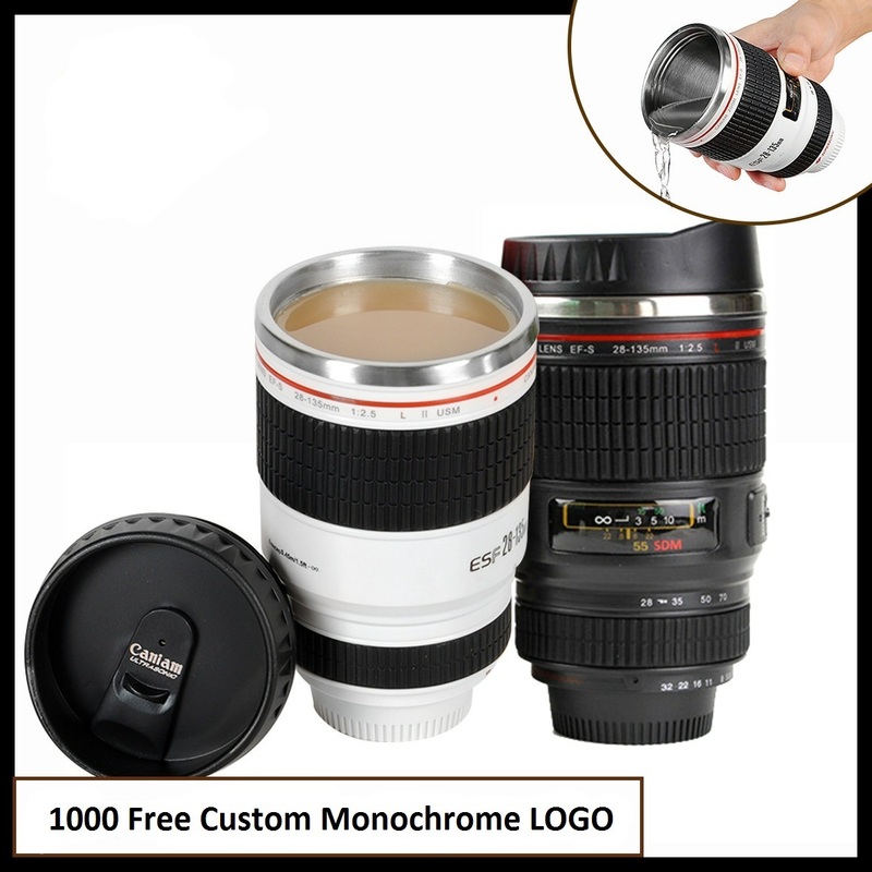 Third Generation Camera Lens Mug Creative Stainless Steel Thermos Vacuum Flask – Camera Lens Mug and Coffee Mug price