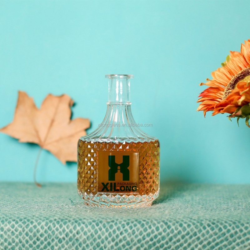 Whiskey Bottle Pretty Round Wine Bottle Transparent Bottle 500ml 2500 Ml Bottle Glass – Glass Bottle and Vodka Bottle price