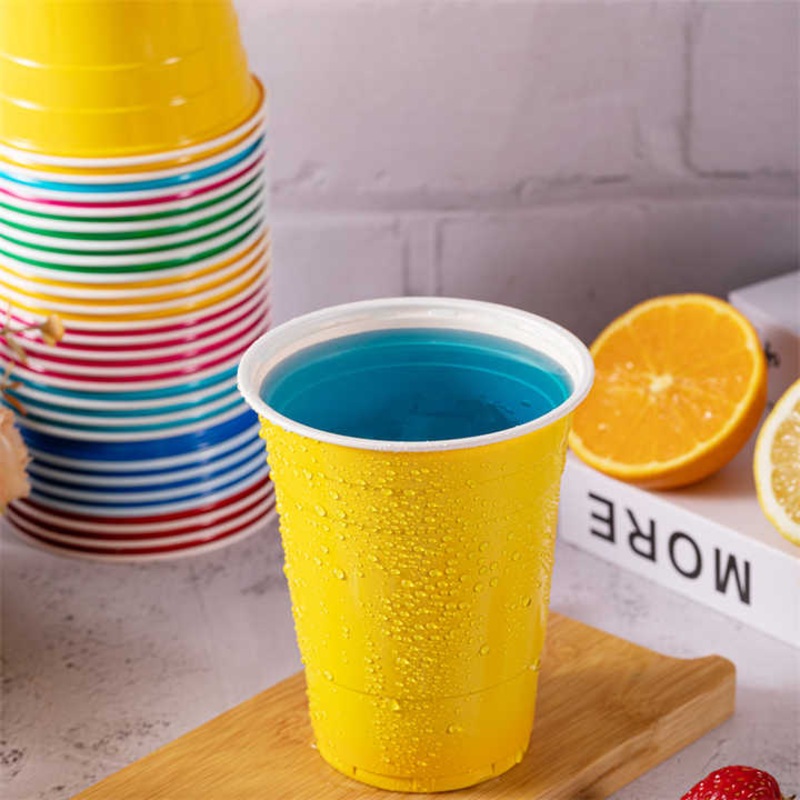 16oz Disposable Plastic Red Cups for Table Tennis Ping Pong Ball Game – Disposable Party Shot Cups and Double Color Party Cups price