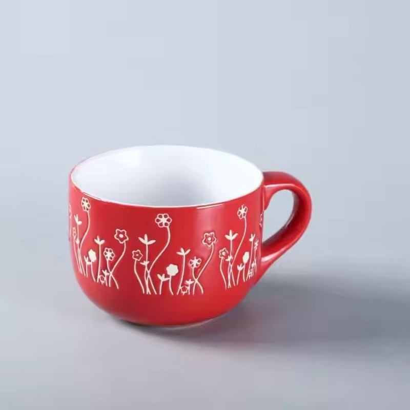 350cc Cup Mug Emboss Decal Stoneware Porcelainware Tableware – Porcelain Ware and Ceramics price