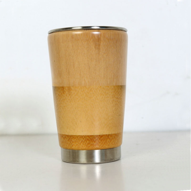 Custom Laser Engrave Logo Double Wall 18/8 Vacuum Stainless Steel Bamboo Flasks Thermoses/Bamboo Tumbler – Tumbler and Thermos Flask price