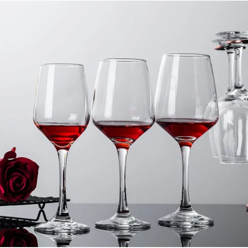 Elegant Red Wine Glass Set Minimally Designed Crystal Wine Goblet Cup with Long Stem for Weddings or Restaurants Hot Sell – Wine Glass Cup and Wine Glass Cup Box Set price