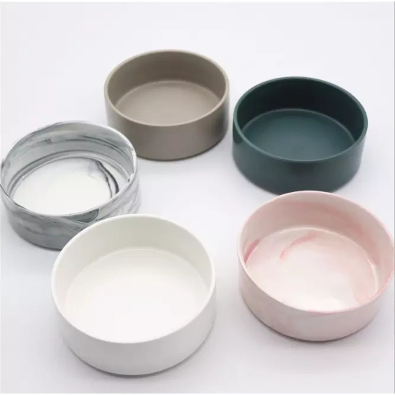 High Quality Marble Pattern Luxury Pet Ceramic Dog Food Water Bowl – Pet and Pet Supplier price