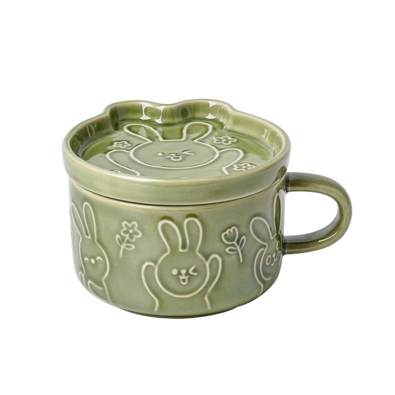 Household Mug Ceramic Cup with Lid Couple Cup Girl Gift – Household Cup and Mug Cup price