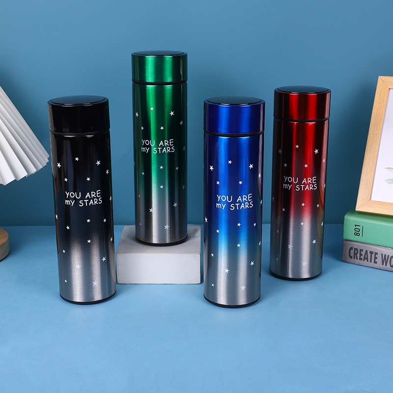 Intelligent Smart LED Digital Colorful Vacuum Bottle Color Changing Vacuum Bottle Gradient Color Water Bottle Graduated Color Thermos Insulated Bottle Vacuum – Color Changing Bottle and Graduated Color Bottle price