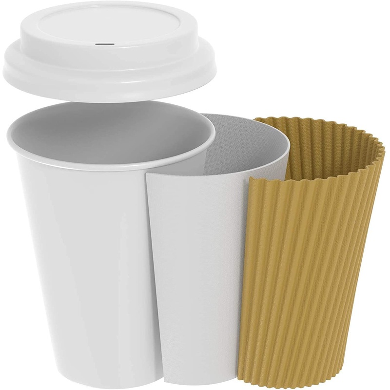 Multi Colors and Sizes Wholesale Clean Leak-Poof High-End Insulated Ripple Wall Wrapped 8 Oz 10 Oz 12 Oz 16 Oz Paper Cup for Beverage Coffee – Disposable Cup and Disposable Drinkware price