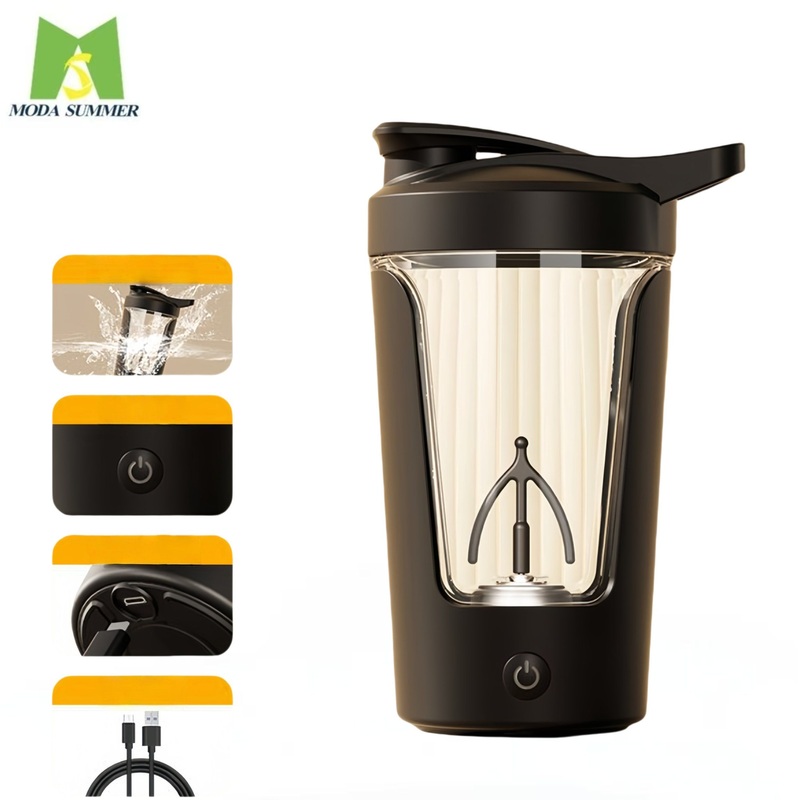 OEM Logo Gym Fitness Sports Plastic Portable Fully Automatic Protein Powder Shaker Cup Electric Mixing Shaker Bottles with C Type Charge – Blender Cup and Coffee Cup price
