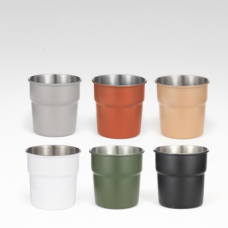 Outdoor Camping Picnic Drink Coffee Mug Portable Stackable Stainless Steel Mug Cup with Customized Laser Logo – Camping Cup and Cup price