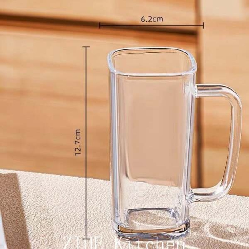 Square Glass Scale Handle Straw Milk Tea Cup – Square Cup and Glass Handle price