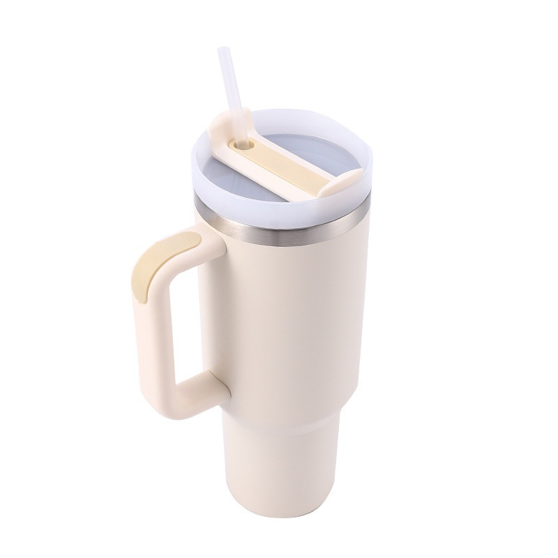 Tumbler with Handle 40 Oz Travel Mug Straw Covers Cup with Lid Insulated Stainless Steel Water Iced Tea Coffee Gift – Handle Car Cup and Stainless Steel Water Bottle price