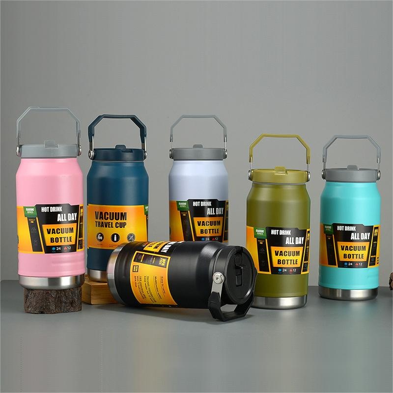 1200ml 1600ml Stainless Steel Termos Portable Outdoor Sports Large Capacity Portable Vacuum Cup Flask Water Bottle with Handle Lid 1900ml – Water Bottle and Thermos Bottle price