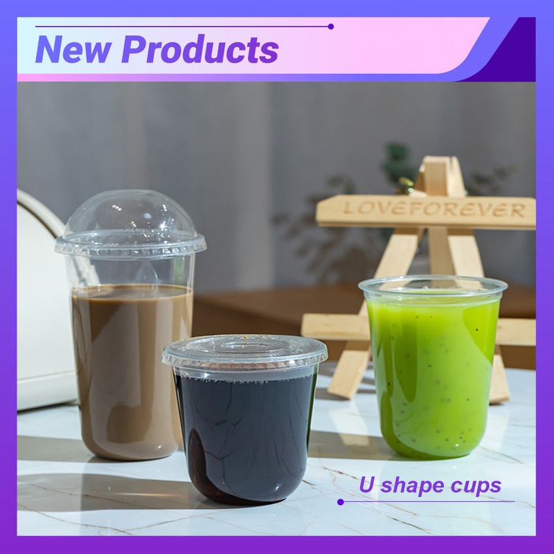 12oz 16oz 20oz New Arrival Hot Sale U Shape Milk Tea Boba Tea Plastic Beverage Cups – Plastic Cup and Beverage Cup