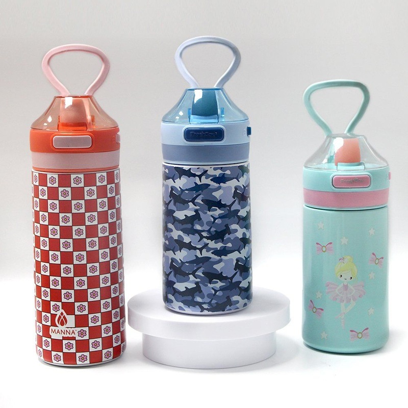 Cartoon Eco Friendly 12oz Water Bottles Sports Vacuum Insulation Cup Stainless Steel Kid Student Bottle Water with Handle – 12oz Water Bottle and Stainless Steel Bottle price