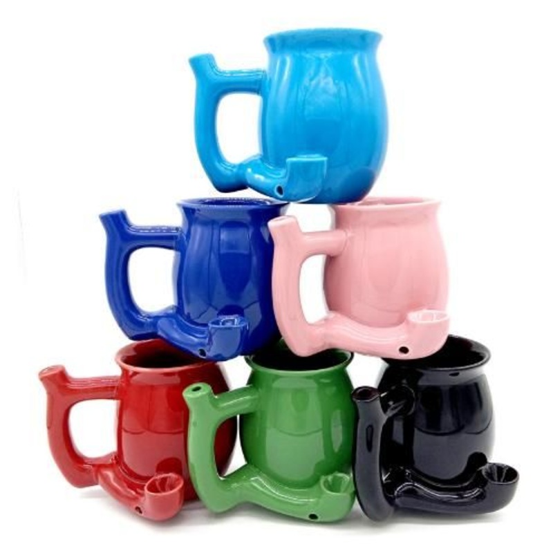 Ceramic Smoking Mug with Cigarette Holder Can Design Logo Multi-Color Ceramic Pipe Coffee Cup – Mug for Smoking and Smoking Pipe for Tobacco price