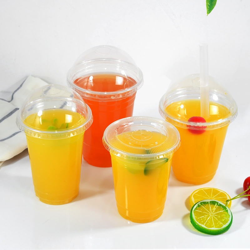 Custom Logo PLA Clear Cup for 300/360/400/500/550/600/700/750ml Different Sizes and Capacity with Flat and Dome Lid – PLA Clear Plastic Cup and PLA Transparent Cups price