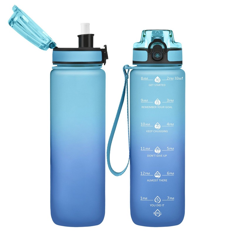 Custom Portable Plastic Handheld Cup Sports Water Bottle for Adults Camping Travel with Time Marker – Sports Kettle Bottle and Custom Portable Water Bottle price