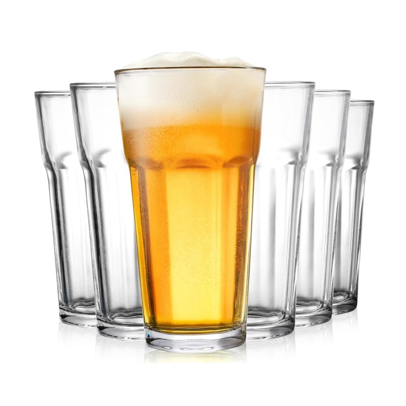 Drinking Glasses 16oz, Thick Tempered Water Glasses, Lead-Free Highball Pint Clear Iced Hot Tea Glassware for Juice, Beer, Cocktails Milkshake, Soda Tumbler – Glass and Cups price