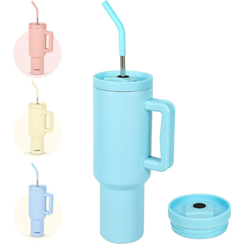 Ds-8834 40 Oz Tumbler with Handle, Insulated Tumblers with Lid and Straw, Large Metal Sports Water Bottle Jug, Thermal Stainless Steel Travel Coffee Mug Cup – 2024 New Design Water Bottle and Amazon Hotsale Water Bottle price