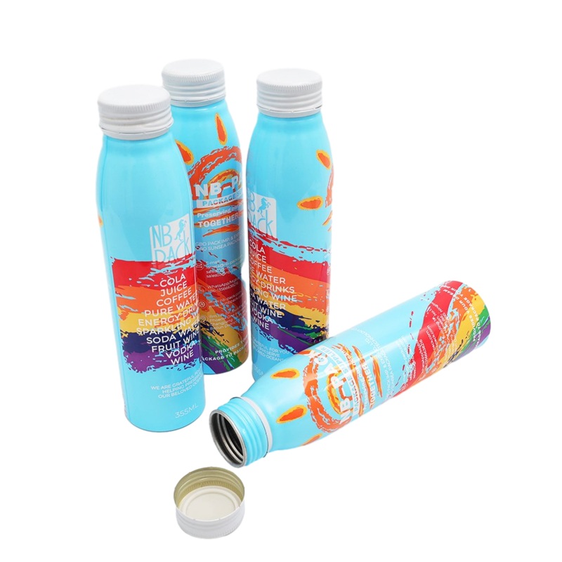 Eco-Friendly Aluminum Beverage Bottles for Water Soda Juice Drinking on The Go – Beverage Bottle and Aluminum Bottle