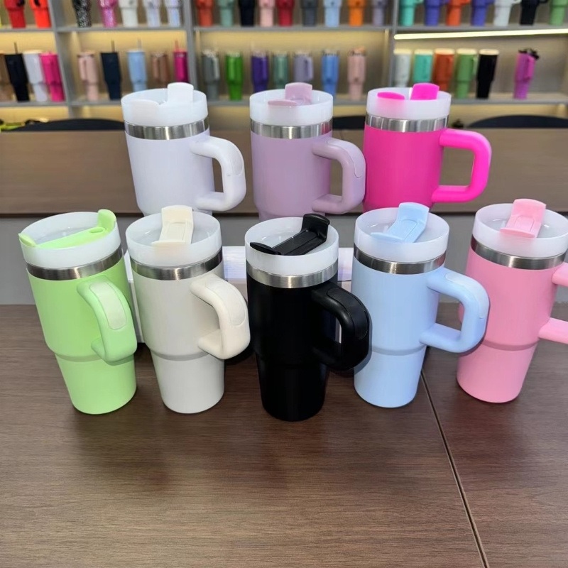New Style 14oz Kids Double Wall Vacuum Insulated Cup Hot and Cold Tumbler with Handle Spill Proof for School – Double Wall Vacuum Tumbler and Insulated Cup Tumbler price