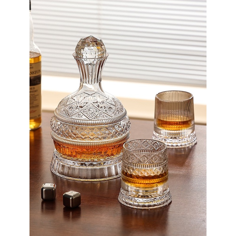 Rotating Glassware  Crystal Wine Glass & Decanter Glass Cup – Glassware and Wine Glass price