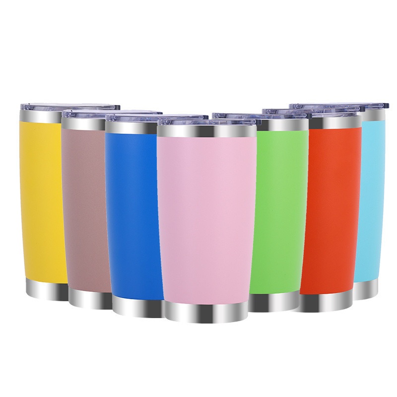 20oz Car Cup Large Capacity Ice Cup Double Vacuum Stainless Steel Beer Straw Cup Insulated Water Bottle Mug – 20oz Car Cup and Large Capacity Ice Cup price