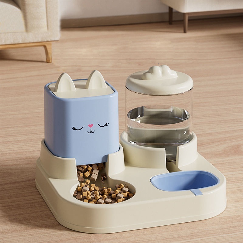 Automatic Dog Cat Feeder and Water Dispenser Gravity Food Feeder and Waterer Set Pet Food Bowl for Puppy Kitten Large Capacity – Pet Bowl and Pet Water Bowls price