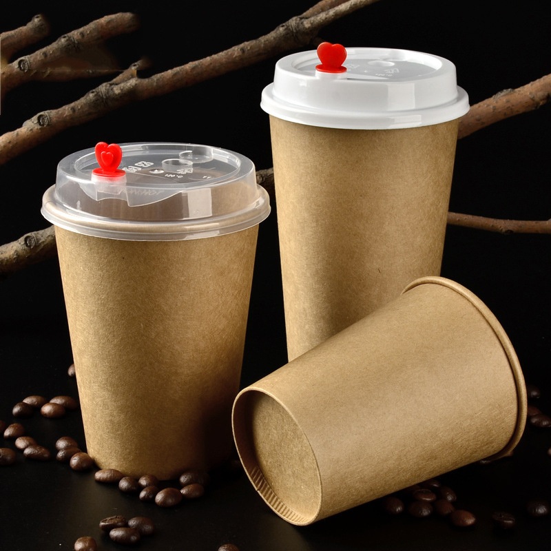 Biodegradable Reusable Custom Size Printed Paper Cup with Lid – Kraft Paper Cup and Paper Cup